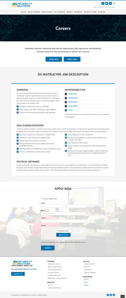 Reliability Solutions Careers Page