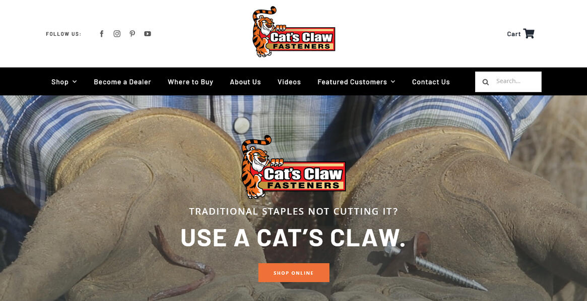 Cat&#39;s Claw Fasteners Above the Fold