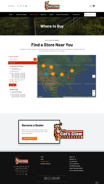 Cat's Claw Fasteners Where to Buy Page