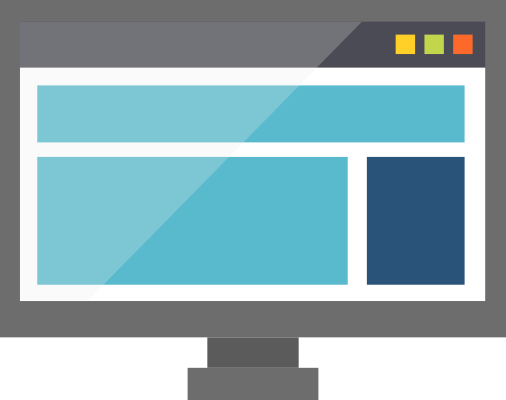 Window with a layout mockup.