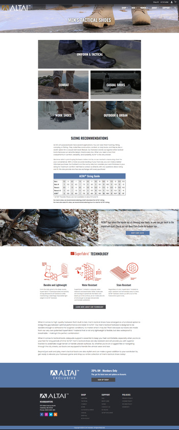 ALTAI Gear Men&#39;s Page