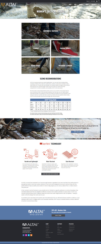 ALTAI Gear Women&#39;s Page