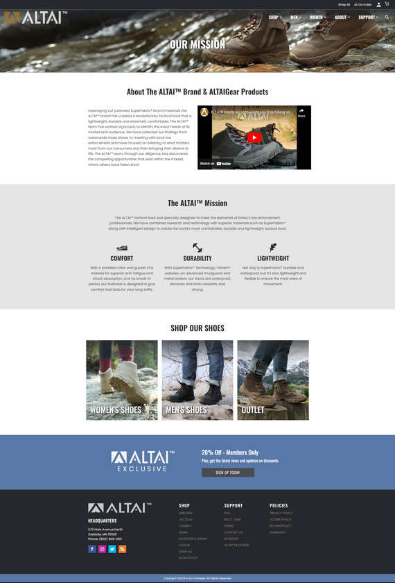 ALTAI Gear About Page