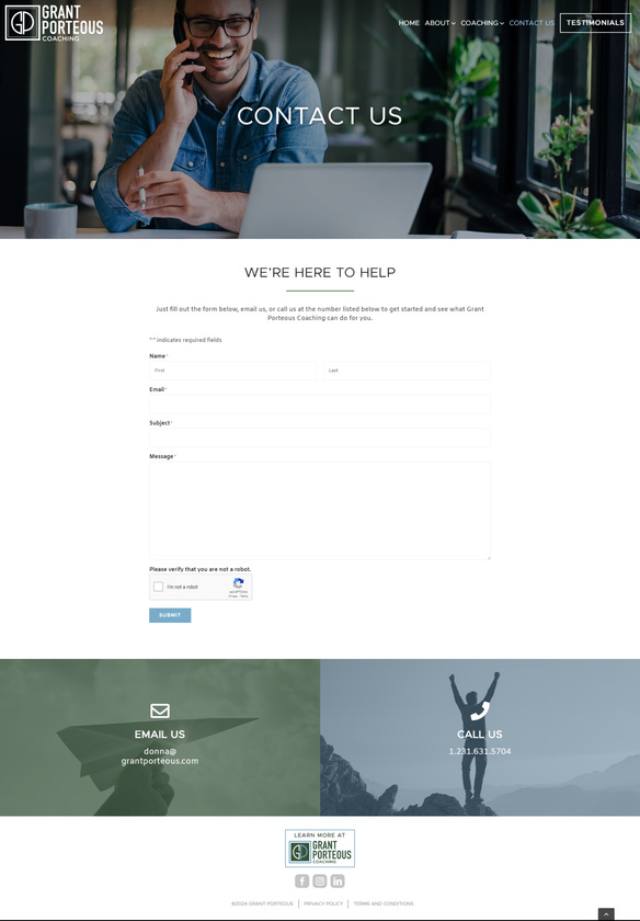 Grant Porteous Contact Page