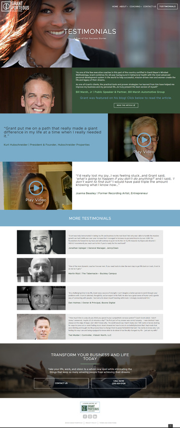 Grant Porteous Testimonials Page